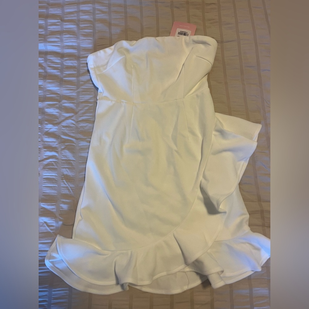 Hello Molly Asymmetrical White Dress